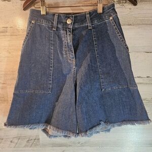 Shaft Denim Shorts Flare Itailian Made Womens Size 26